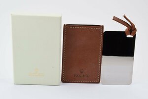 未使用 非売品 ロレックス 手鏡 レザーケース付 ROLEX