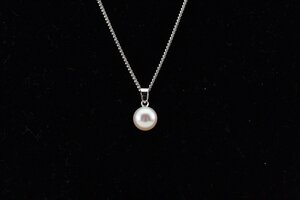 極美品 ミキモト MIKIMOTO パール ネックレス シルバー ミキモト