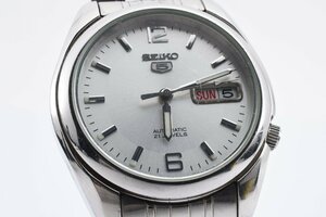 稼働品 セイコー ファイブ デイデイト 裏スケ 7S26-01V0 自動巻き メンズ 腕時計 SEIKO