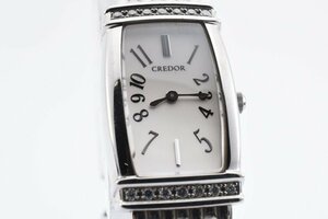 セイコー クレドール ダイヤモンドベゼル スクエア 1E70-0AT0 クォーツ レディース 腕時計 SEIKO