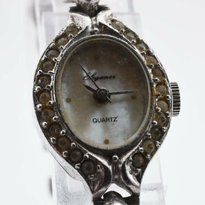 エレガンス 石付き オーバル 手巻き レディース 腕時計 Eleganceの画像1
