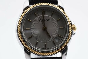 美品 ティソ C227/327C コンビ ラウンド レディース クォーツ 腕時計 TISSOT