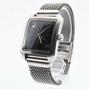 稼働品 ドクサ デイト スクエア ブラックフェイス 自動巻き メンズ 腕時計 DOXAの画像2