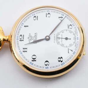 稼働品 ワテックス 懐中時計 スモセコ ゴールド 手巻き メンズ 腕時計 WATEXの画像5
