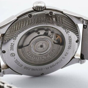 稼働品 ハミルトン デイト ラウンド 裏スケ H386150 自動巻き メンズ 腕時計 HAMILTONの画像3