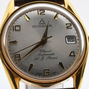 稼働品 ドゥゲナ クラッシック デイト ラウンド 自動巻き メンズ 腕時計 DUGENAの画像1