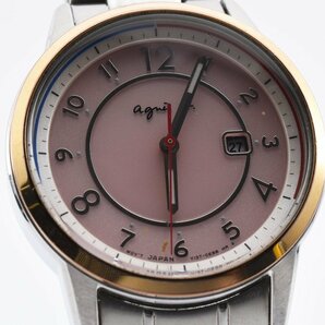 アニエス・ベー V137-0BZ0 ラウンド ソーラー レディース 腕時計の画像1