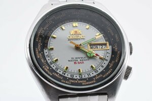 稼働品 オリエント クリスタル デイデイト 469EE6-71 自動巻き メンズ 腕時計 ORIENT