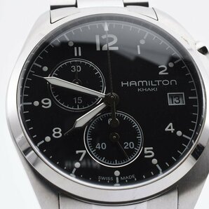 美品 ハミルトン H765120 デイト クロノグラフ ラウンド メンズ 腕時計 HAMILTONの画像1