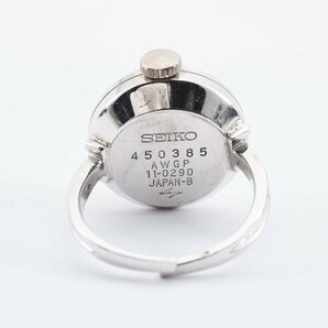 セイコー 17JEWELS 11-0290 ラウンド シルバー レディース 手巻き リングウォッチ 腕時計 SEIKOの画像3