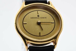 ユニバーサルジュネーブ ラウンド ゴールド 手巻き レディース 腕時計 UNIVERSAL GENEVE