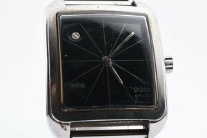 稼働品 ドクサ デイト スクエア ブラックフェイス 自動巻き メンズ 腕時計 DOXA