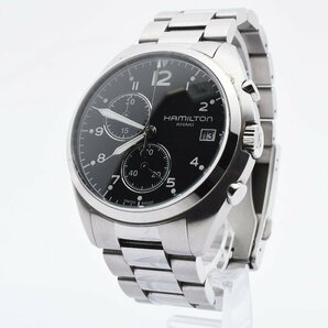 美品 ハミルトン H765120 デイト クロノグラフ ラウンド メンズ 腕時計 HAMILTONの画像2