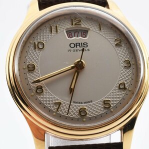 箱入り 稼働品 オリス デイト ラウンド 7429 手巻き レディース 腕時計 ORISの画像1