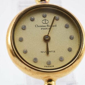 クリスチャンベルナール 石付き ゴールド クオーツ ラウンド レディース 腕時計 CHRISTIAN BERNARDの画像1