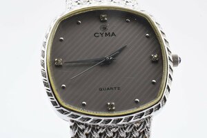  Cima stone attaching square 6040 quarts men's wristwatch CYMA