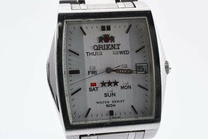  operation goods Orient day date square 591049 self-winding watch men's wristwatch ORIENT