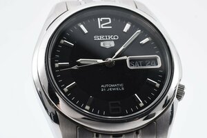 稼働品 セイコー ファイブ デイデイト 裏スケ 7S26-01V0 自動巻き メンズ 腕時計 SEIKO