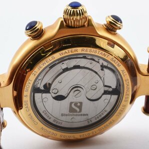 ステインハウゼン ラウンド トリプルカレンダー 裏スケ TW391G-12-0124 自動巻き メンズ 腕時計 Steinhausenの画像5