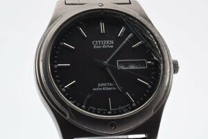 稼働品 シチズン エコドライブ デイデイト ラウンド E100-K001293 シルバー メンズ 腕時計 CITIZEN　