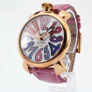 ガガミラノ マヌアーレ40 ラウンド ゴールド クォーツ メンズ 腕時計 GAGA MILANOの画像2