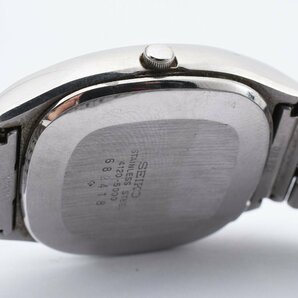 セイコー エンブレム 4120-5000 スクエア シルバー クォーツ メンズ 腕時計 SEIKO emblemの画像5