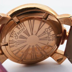 ガガミラノ マヌアーレ40 ラウンド ゴールド クォーツ メンズ 腕時計 GAGA MILANOの画像5