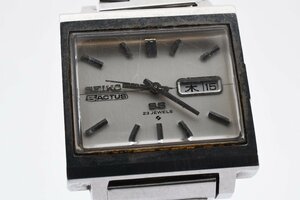 稼働品 セイコー ５アクタス デイデイト スクエア シルバー 6106-5440 クォーツ 自動巻き メンズ 腕時計 SEIKO