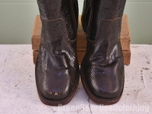 Z081 スペイン製 Sendra レディースブーツ 良い味 ヘビ革 39 24.5cm _画像5