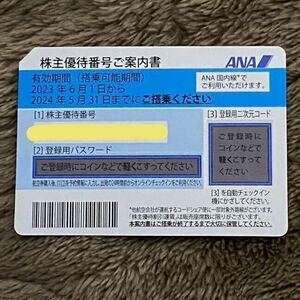 ★ANA 全日空株主優待券1枚★番号通知★【有効期間2024年5月31日迄】★