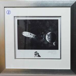 松本零士「エッチングコレクション（4枚額装）」 ケース付 宇宙戦艦ヤマト 銅版画 エッチング 額装 真作保証の画像2