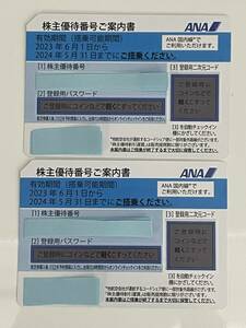 ☆ ANA株主優待券 2枚セット 有効期間:2024年5月31日まで 【送料込み】 ☆