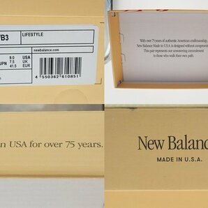 ●中古・極美品●new balance ニューバランス M990WB3 テディサンティス ホワイト ブルー スニーカー 26.0cmの画像10