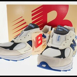 ●中古・極美品●new balance ニューバランス M990WB3 テディサンティス ホワイト ブルー スニーカー 26.0cmの画像1