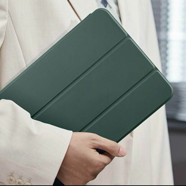 ESR iPad 三つ折りグリーン　軽量保護　アイパッドケース　10世代