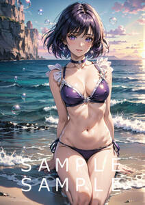 (bikini-80) sailor Saturn Прекрасная воительница Сейлор Мун такой же человек вентилятор искусство аниме игра manga (манга) такой же человек A4 иллюстрации глянец бумага A4 постер 
