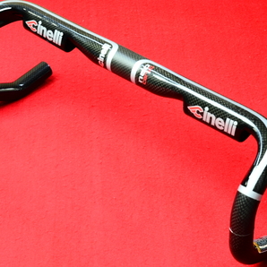 新品★Cinelli★チネリ◆NEO CARBO★T700 HMモノコックカーボン★ネオ カーボ★軽量★アナトミック★フルカーボン★400mm★40cm★ E7の画像1