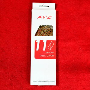 即決★新品★シマノ互換★PYC★SP1101◆Gold★TiN(チタン)コート★定価１２，１００円★11速★11S★KMC X11SLより軽い★ゆうパケット可★L2の画像1