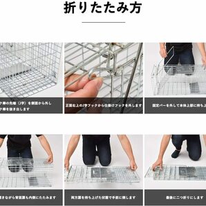 捕獲器 猫 アニマルトラップ トラップ 【LLサイズ】 駆除 捕獲 踏板式 捕獲機 動物 罠 保護 庭 農業 アニマルキャッチャー LB-201 区分140Sの画像5