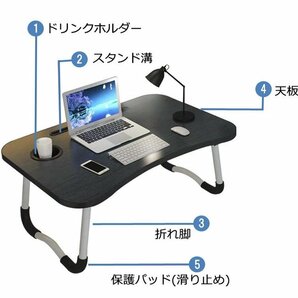 【送料無料】 折りたたみ テーブル 【ベージュ】 折り畳み ローテーブル ミニテーブル センターテーブル 省スペース 区分80S LB-165-BJの画像3