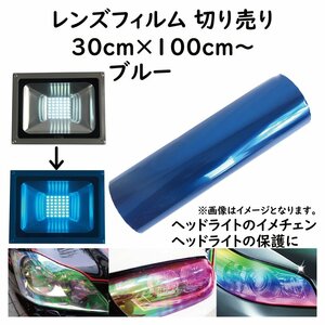 ヘッドライト フィルム 30ｃｍ×100ｃｍ～の切り売り ブルー フォグランプ テールランプ にも