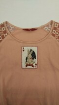 PINK HOUSE 七分袖プリントTシャツ サーモンピンク【3030415】_画像3