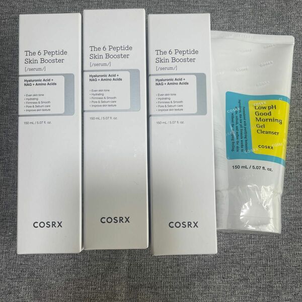 COSRX The 6 Peptide Skin Booster ザ6ペプチドスキンブースター3本とモーニングジェルクレンザー