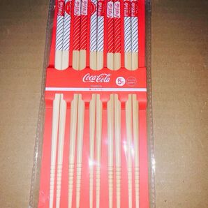 コカコーラ お箸 5膳 赤 白 ダイソー