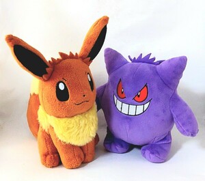 ☆ポケモンたちの姿を忠実に再現!SAN-EI ポケットモンスター ALL STAR COLLECTION「イーブイ (S) ゲンガー (S)」ぬいぐるみ 人形 2種セット