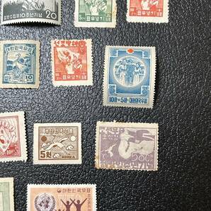 韓国・北朝鮮切手 未使用・使用済み 51枚 ヒンジ跡ありの画像4