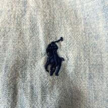 大きいサイズ★POLO RALPH LAUREN ポロラルフローレン　シャツワンピース　L リボン　半袖　ポニー刺繍 ロゴ刺繍 水色 青 ネイビー 紺色_画像5