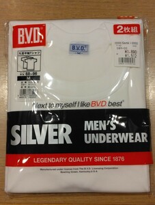 《新品》B.V.D. メンズ 半袖丸首 シャツ 2枚セット Mサイズ 肌着 インナー アンダーシャツ 紳士物 c135/477