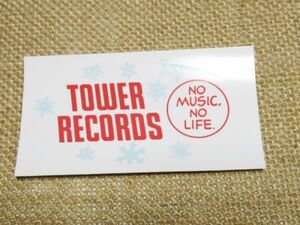 タワーレコード NO MUSIC NO LIFE オーバル白 ステッカー シール