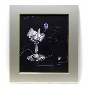 Art hand Auction [Galería de imágenes GINZA] Arte contemporáneo Yunan Kajiwara Pintura al óleo No. 8 Flores de corazón para niños - ¡Muy moderno!, cuadro, pintura al óleo, pintura de naturaleza muerta